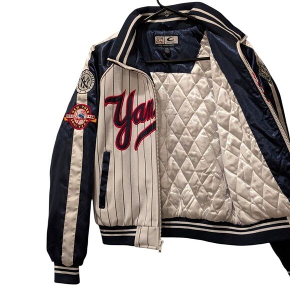 VTG New York Yankees 1927 & 1952 World Series Champions Pinstripe Jkt Women's L - Picture 3 of 10